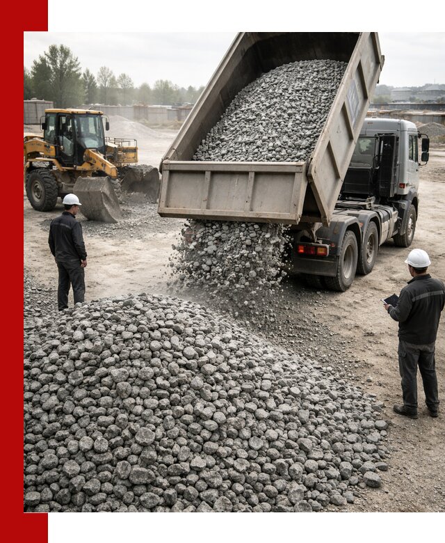 Доставка гранитного щебня фракции 20-40 в Владивостоке