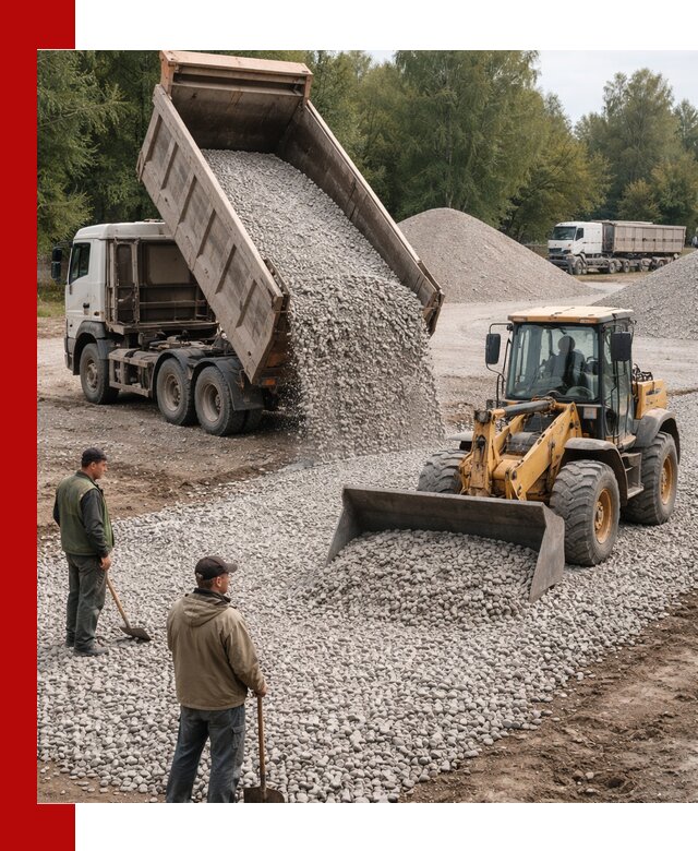 Купить гравийный щебень фракция 20-40 в Владивостоке с доставкой