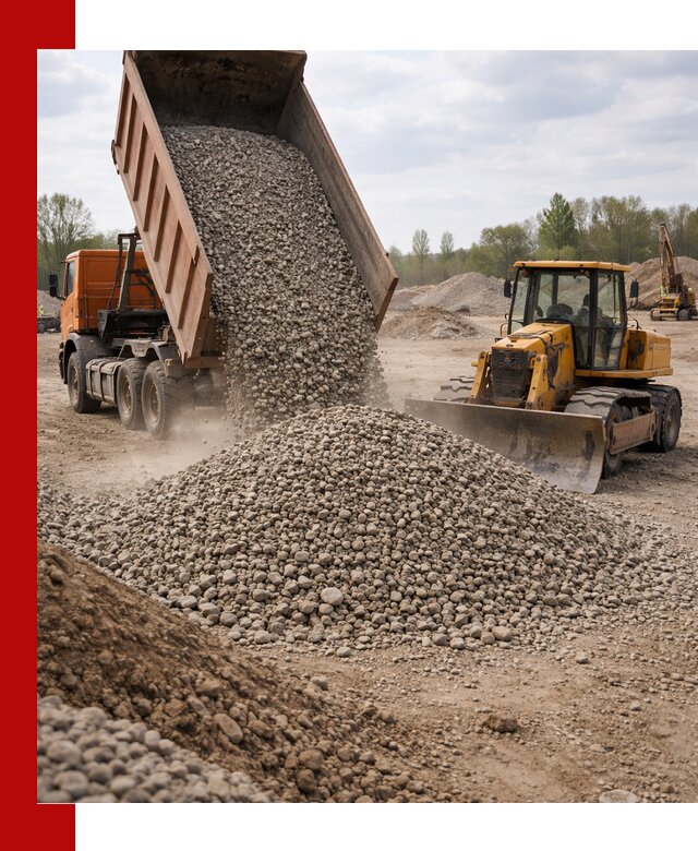 Доставка гравийного щебня фракции 40-70 в Владивостоке