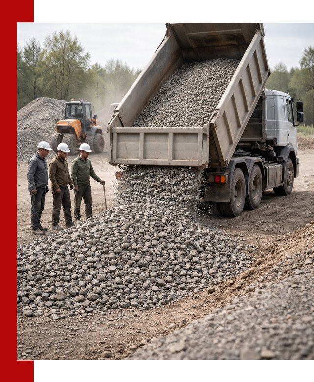 Доставка гравийного щебня фракции 70-120 в Владивостоке