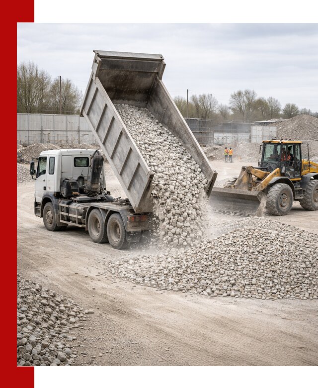 Доставка и продажа известнякового щебня в Владивостоке