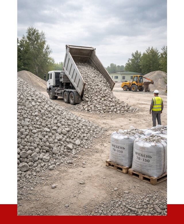 Известняковый щебень фракция 70-150 в Владивостоке от 1271 р. | ПРОНЕРУДВлд