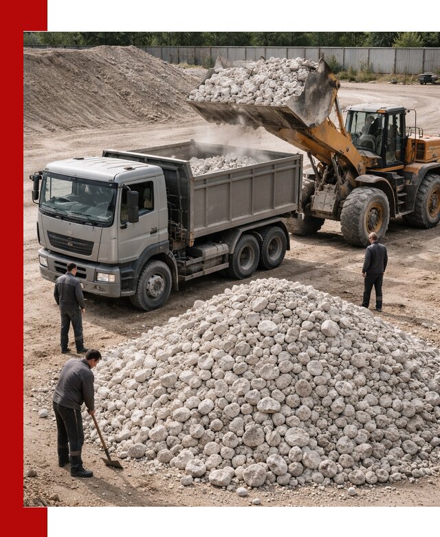 Известняковый щебень фракция 70–150 с доставкой в Владивостоке