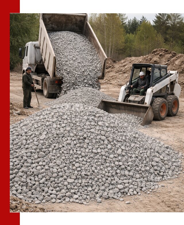 Доставка доломитового щебня в Владивостоке напрямую от карьера