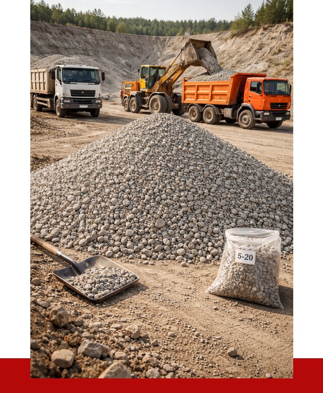 Доломитовый щебень фр. 5-20 в Владивостоке от 4270 р. | ПРОНЕРУДВлд