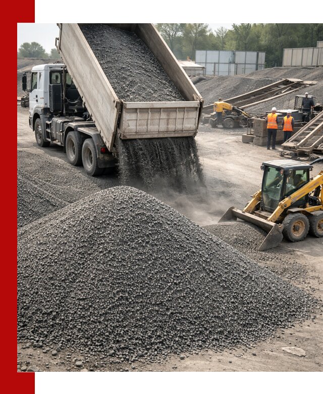 Вторичный щебень фракция 0–5 с доставкой в Владивостоке