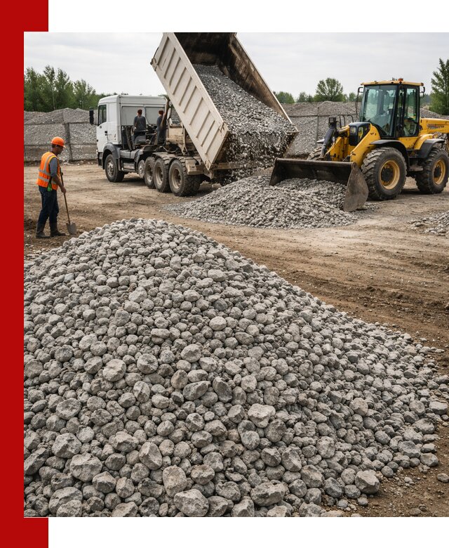 Доставка бетонного щебня фракции 40-70 в Владивостоке