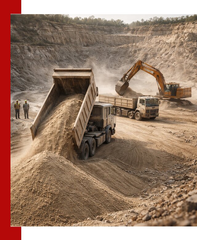 Карьерный песок навалом с доставкой в Владивостоке