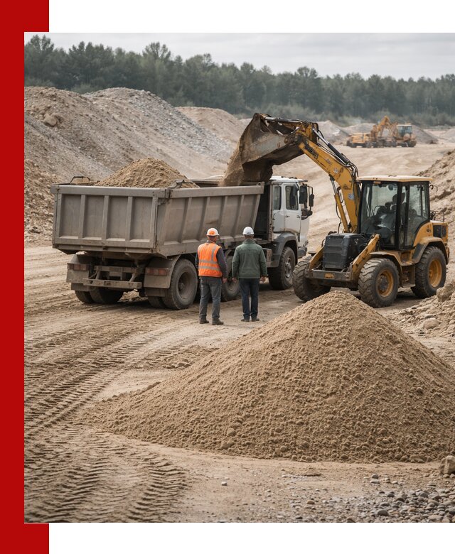 Карьерный среднезернистый песок с доставкой в Владивостоке