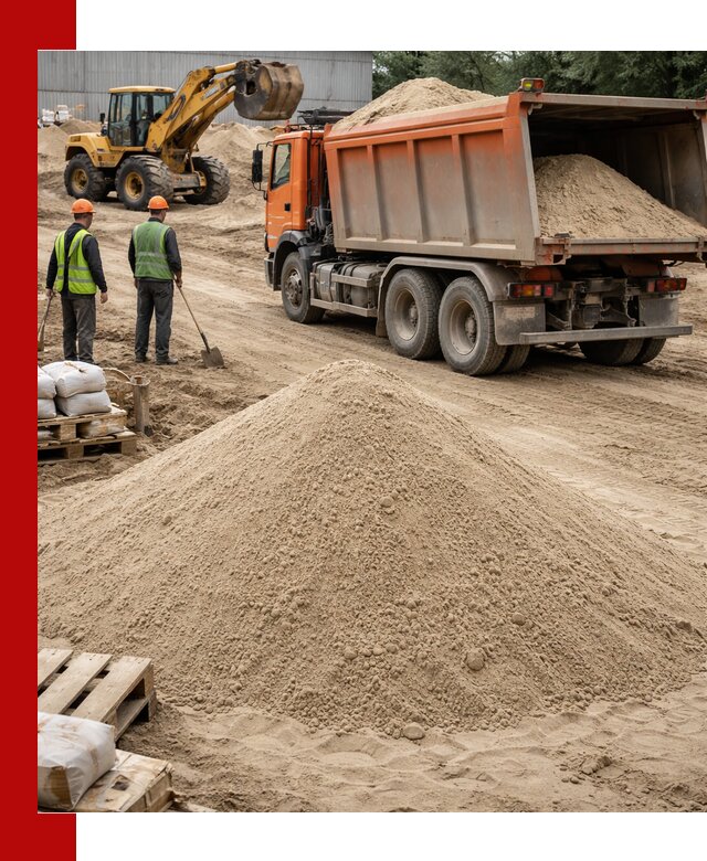 Доставка и продажа мытого речного песка в Владивостоке