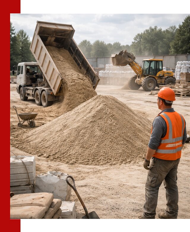 Доставка строительного песка с самосвалом в Владивостоке