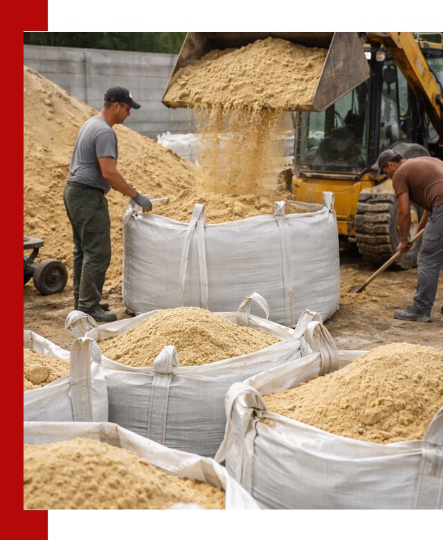 Поставка качественного песка для кладки в Владивостоке