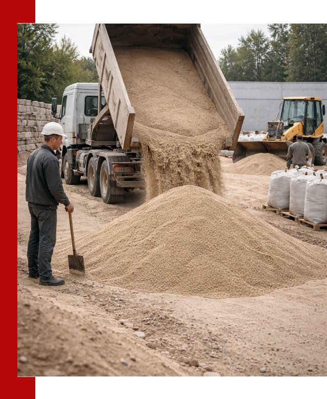 Кварцевый песок фракция 0–3 мм с доставкой в Владивостоке