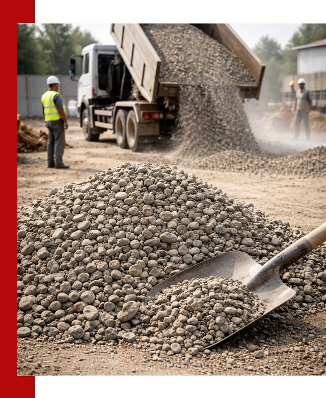 Доставка гравия фракции 20-40 в Владивостоке с самосвалами