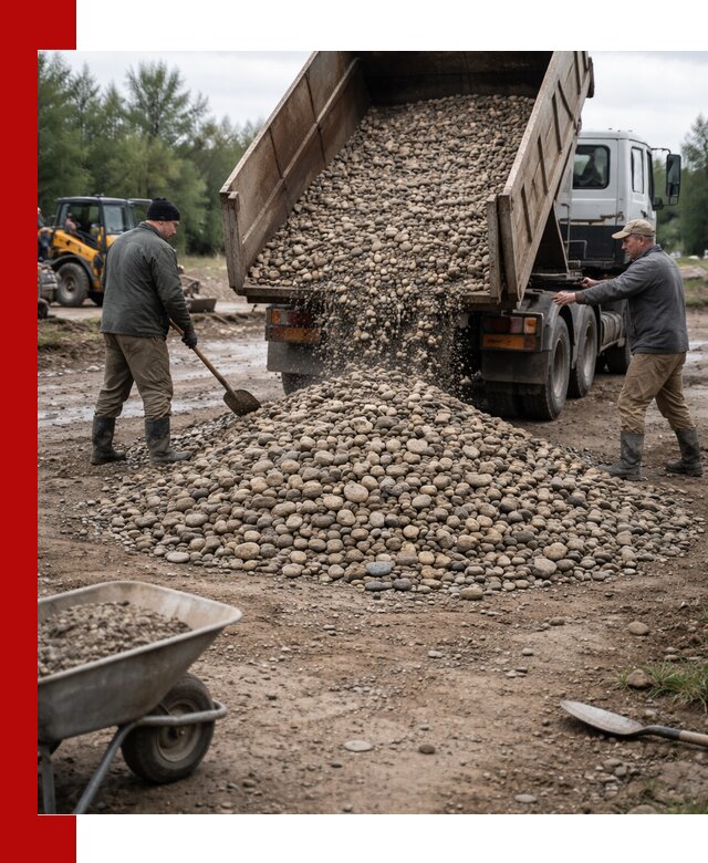 Доставка гальки речной оптом и в розницу в Владивостоке