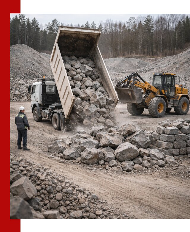 Доставка и продажа бутового гранитного камня в Владивостоке