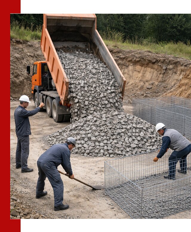Камень для габионов с доставкой в Владивостоке быстро и надёжно