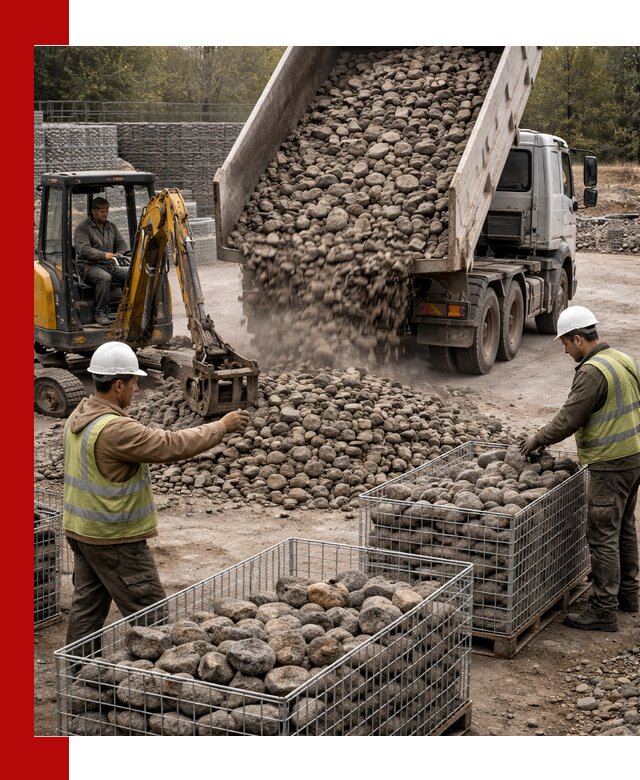 Камень для габионов фракция 100–201 в Владивостоке