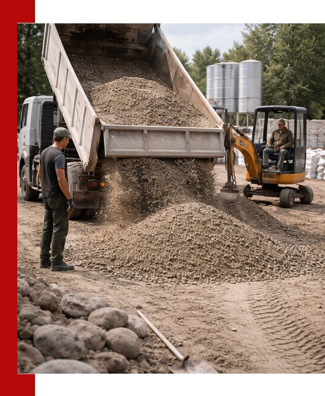 Доставка ПГС С3 в Владивостоке самосвалами и миксерами