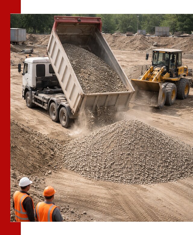Щебень с песком (ЩГПС С2) с доставкой в Владивостоке