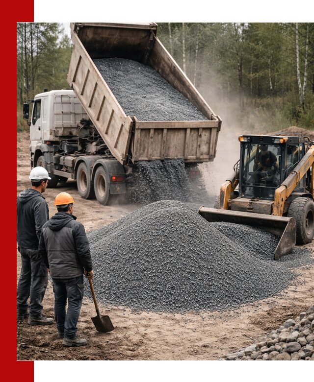 Гранитный отсев 0-5 с доставкой и разгрузкой в Владивостоке