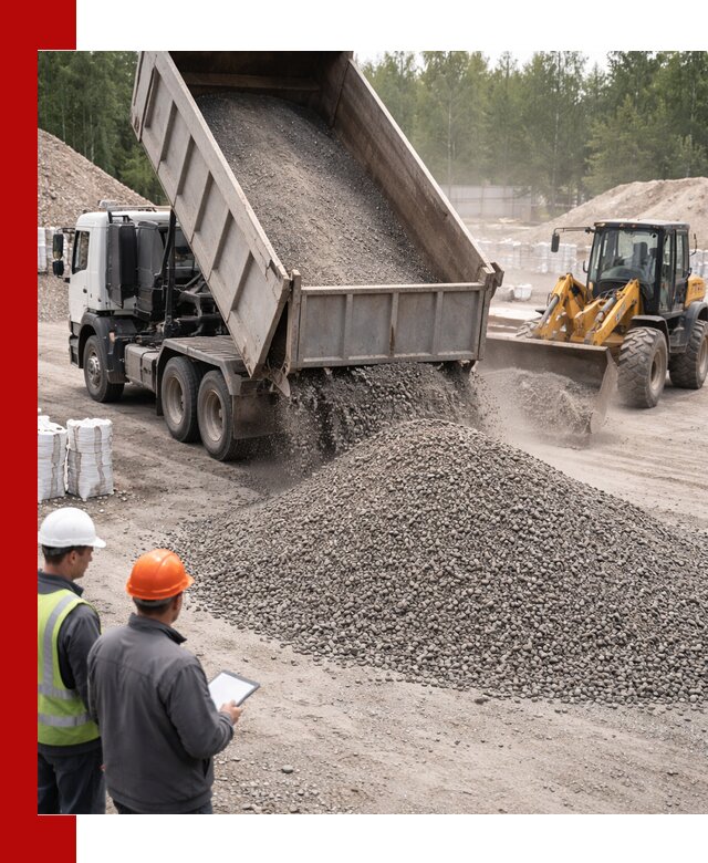 Доставка и продажа гранитного отсева 0-10 в Владивостоке