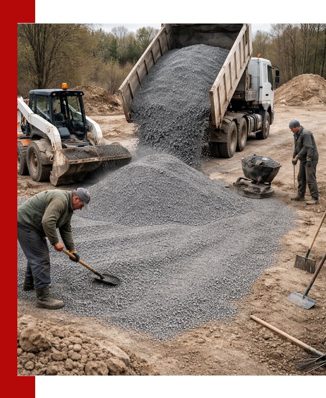 Отсев для подсыпки в Владивостоке — доставка и подсыпка на участок