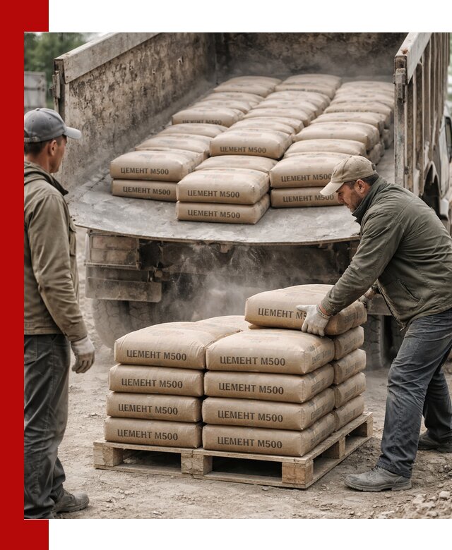 Цемент М500 с доставкой самосвалом в Владивостоке