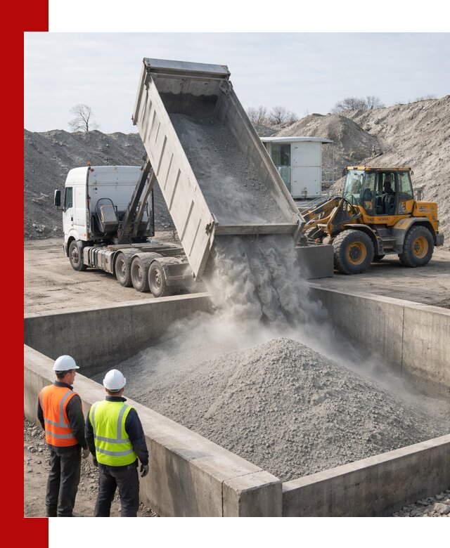 Доставка цемента навалом в Владивостоке крупными партиями