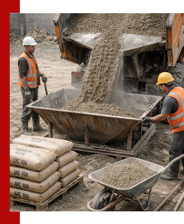 Доставка цементно-песчаной смеси М100 в Владивостоке