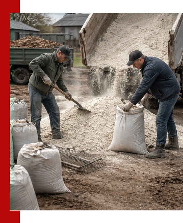 Доставка извести пушонки в Владивостоке оптом и мелким оптом