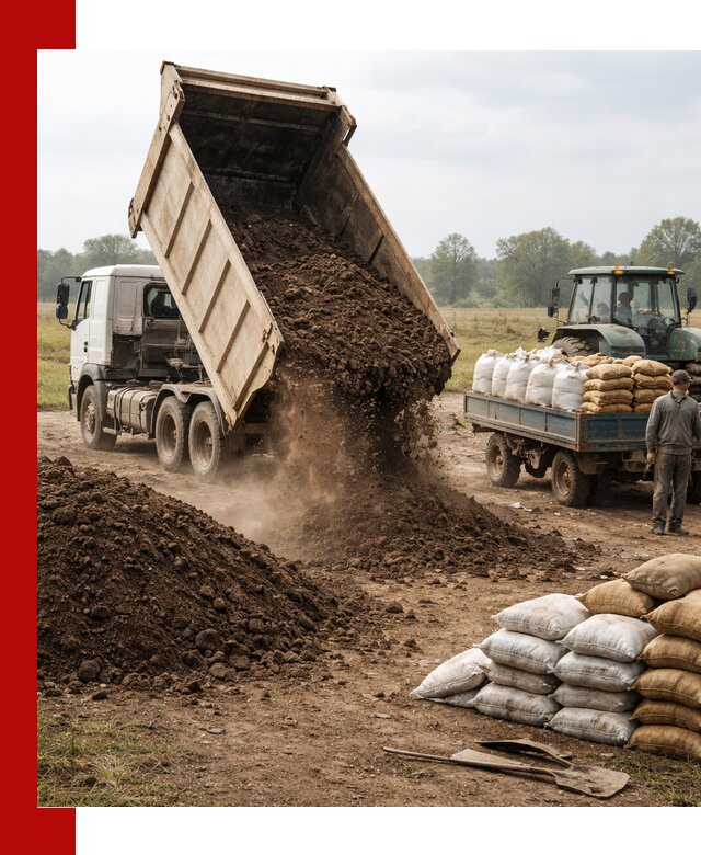 Доставка грунта и удобрений оптом в Владивостоке для сельхоз и строительства