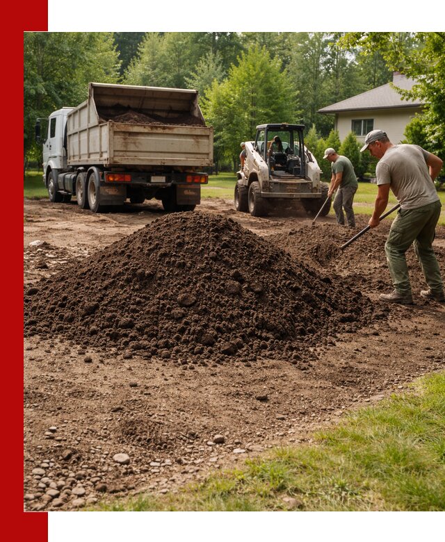 Доставка и укладка грунта для газона в Владивостоке