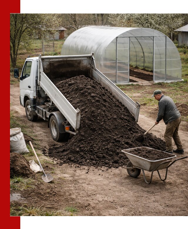 Чернозем для теплицы с доставкой в Владивостоке
