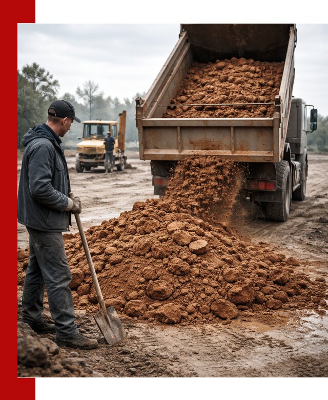 Глина для засыпки в Владивостоке с доставкой самосвалами