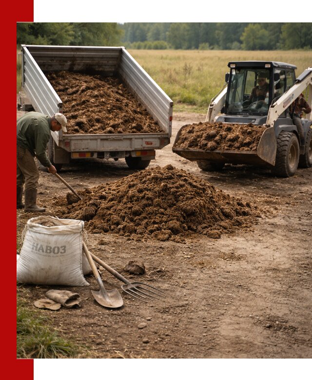 Доставка конского навоза в Владивостоке с разгрузкой и доставкой на объект