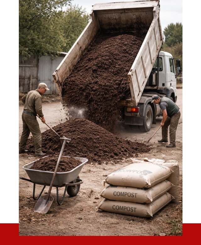 Купить компост в Владивостоке от 4270 р. за куб с доставкой | ПРОНЕРУДВлд