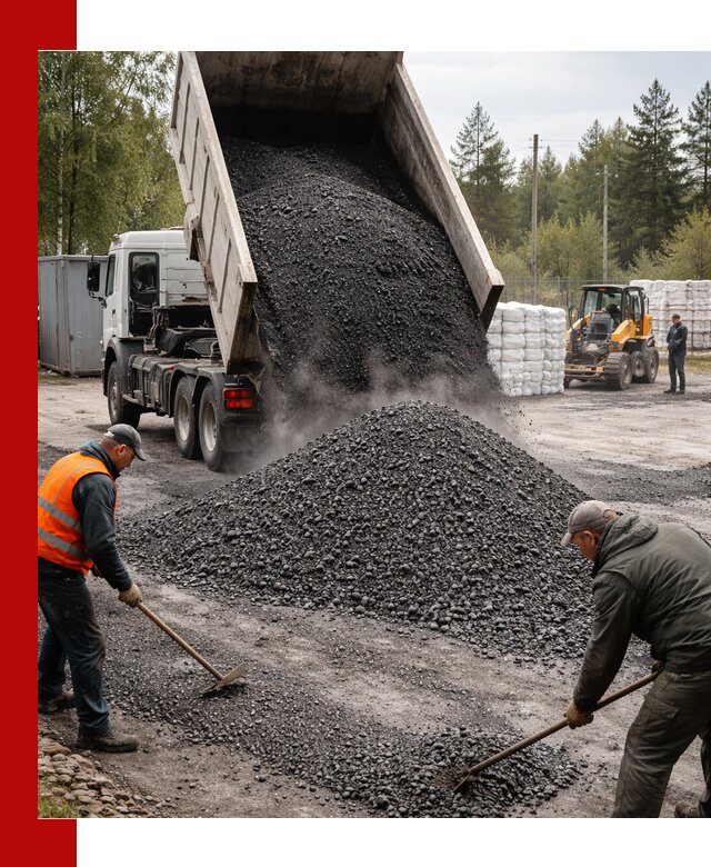 Доставка и продажа асфальтного гранулята в Владивостоке