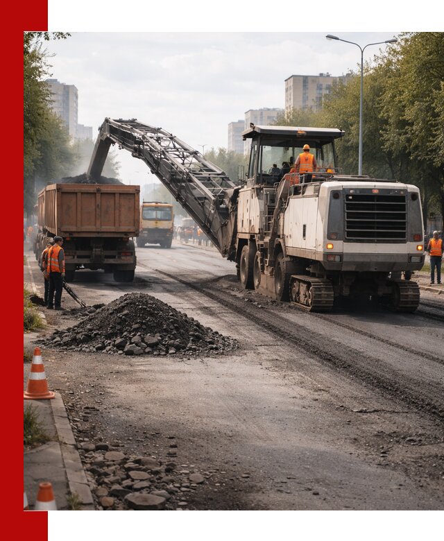 Фрезерованный асфальт в Владивостоке — удаление и вывоз старого покрытия