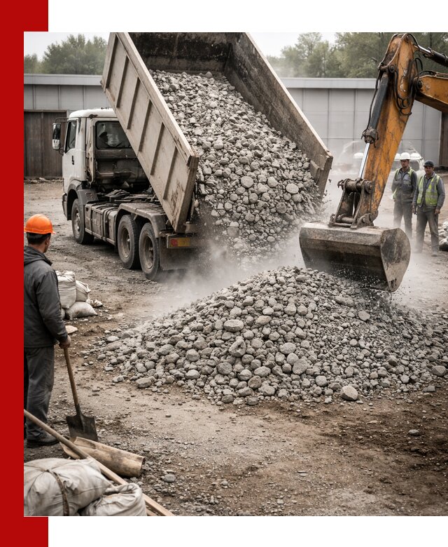 Доставка дробленого бетона в Владивостоке оптом и в розницу