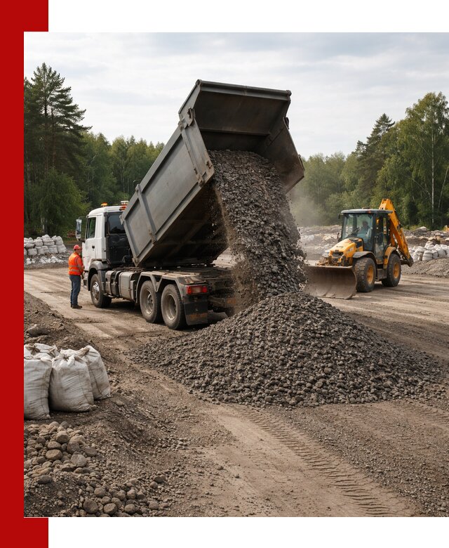 Доставка дробленого асфальта в Владивостоке для дорожных работ
