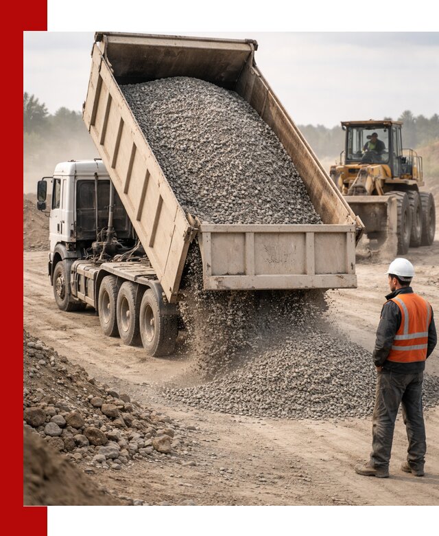 Доставка самосвалом 40 кубов цемента и сыпучих в Владивостоке