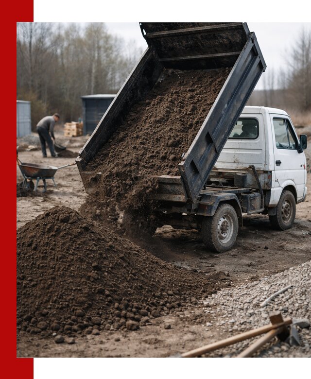 Аренда минисамосвала в Владивостоке для доставки сыпучих материалов