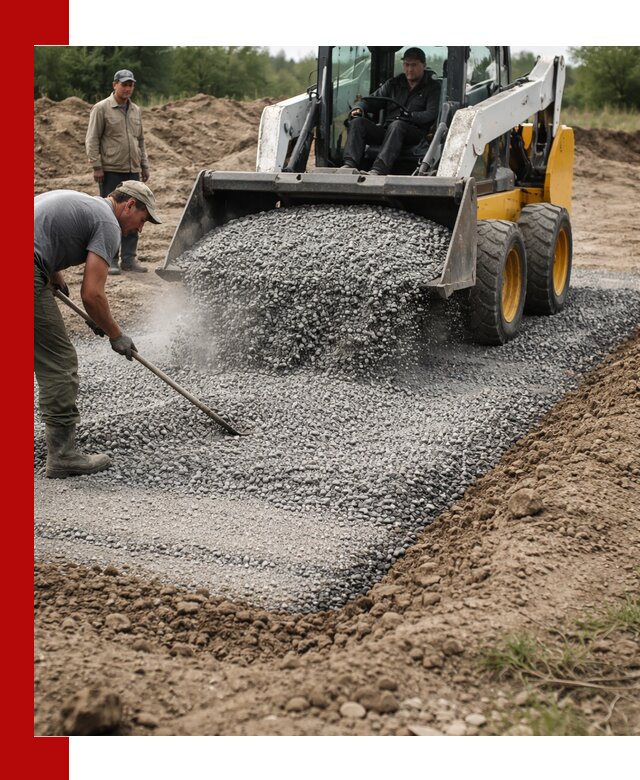 Устройство щебеночной подушки в Владивостоке для дорог и фундаментов